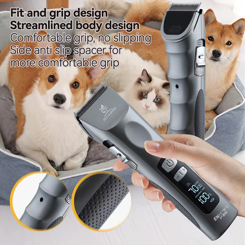 Fenice Cordless Rechargeable Pet Clipper Low Noise Professional Pet Hair Cutting Machine Grooming Trimmer Shaver Kit for Animals — image 6