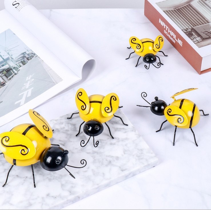 American Rural Decorations Iron Bees Metal Animal Simulation Crafts Wall Art Wall Hanging — image 3