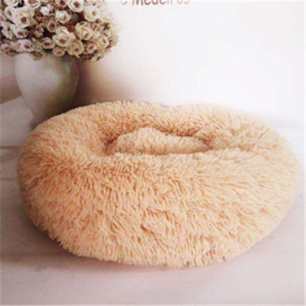 Almohada Redonda de Pelo Largo para Gatos con Funda Antideslizante — imagen 2