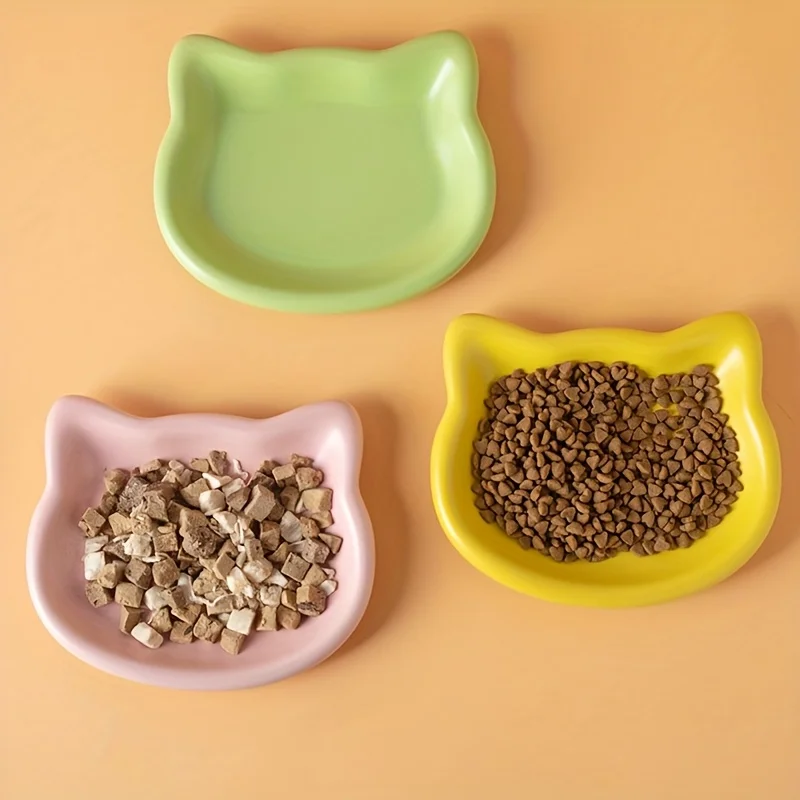 Comedero para Mascotas de 4 Colores, Plato de Comida para Gatos, Plato para Snacks Enlatados y Comidas Congeladas para Gatos Enanos, Plato Premium Anti-Nariz-Negra para Mascotas, Uso en el Hogar — imagen 1
