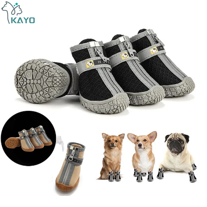 Zapatillas de Perro de Red para Pequeños Perros - Transpirables, Suaves y Reflejos para Caminar y Escalar — imagen 1