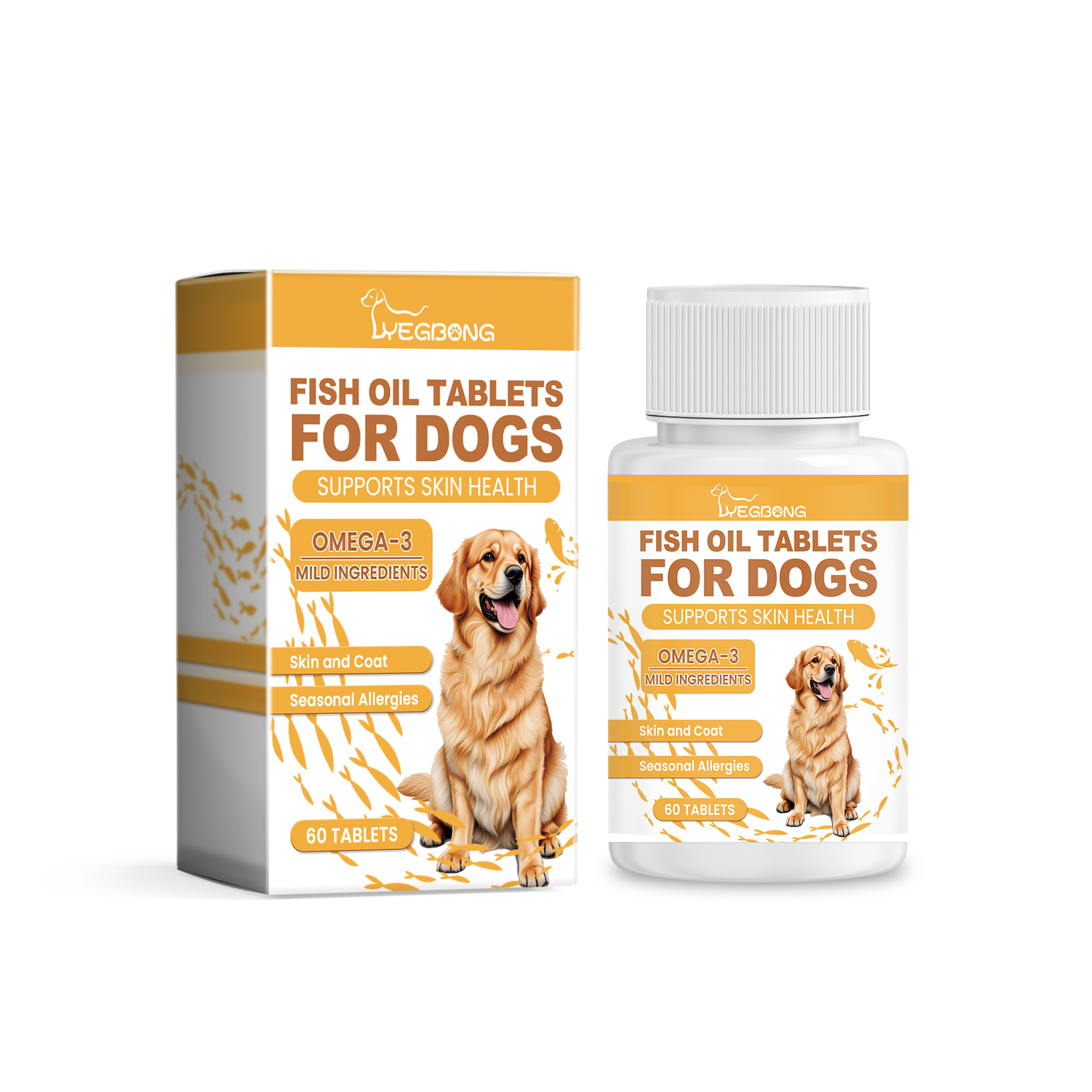 Dog Multi-Dimensional Fish Oil Tablet Pet Dog Hair Care Moisturize Skin Care Pet Health — image 3