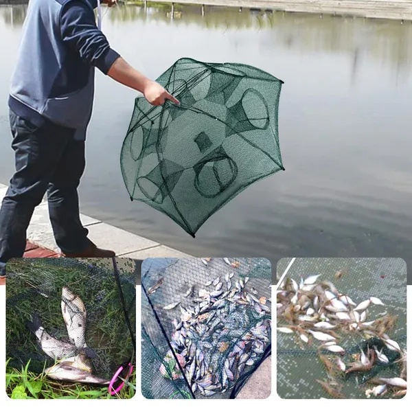 Red de Pesca Portátil Plegable para Cangrejo, Camarón y Pez — imagen 3