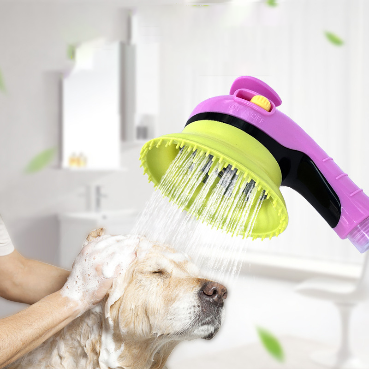 Pet Massage Shower Brush Cat Dog Shower Pet Cleaning Comb Bath Brush — image 1