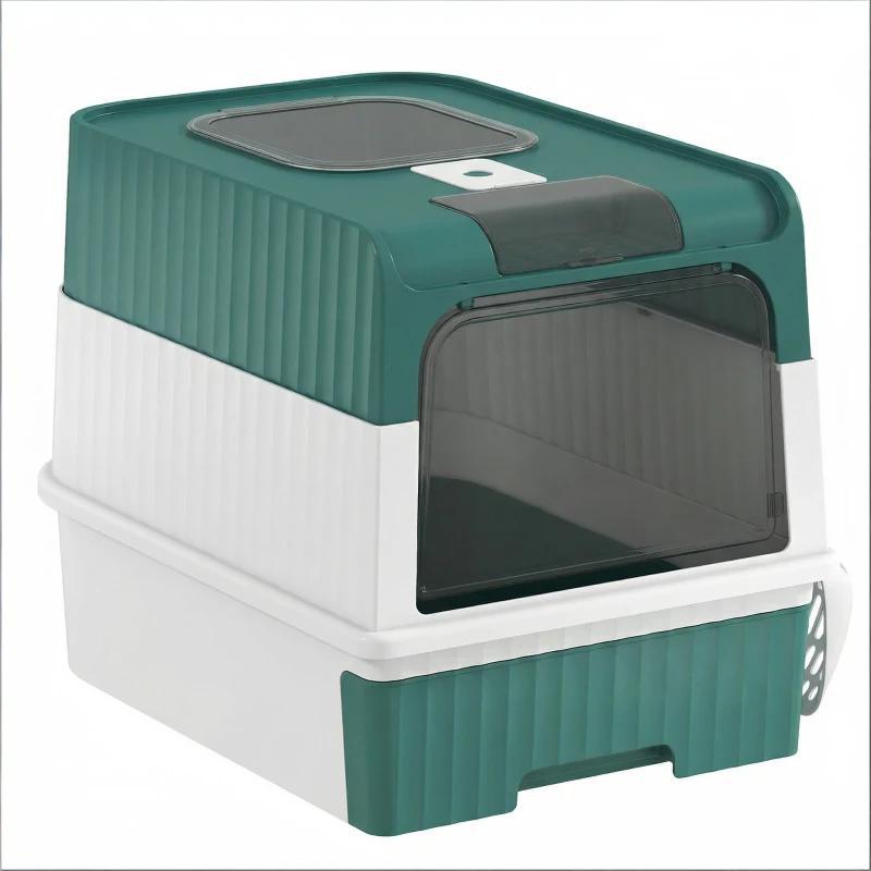 Fully Enclosed Litter Box, Compact Cat Litter Box, Pet Litter Box — image 5