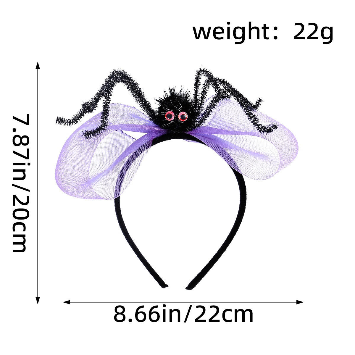 Creative Halloween skull head decoration headband ghost party dance party spider butterfly knot web headband buckle — image 2
