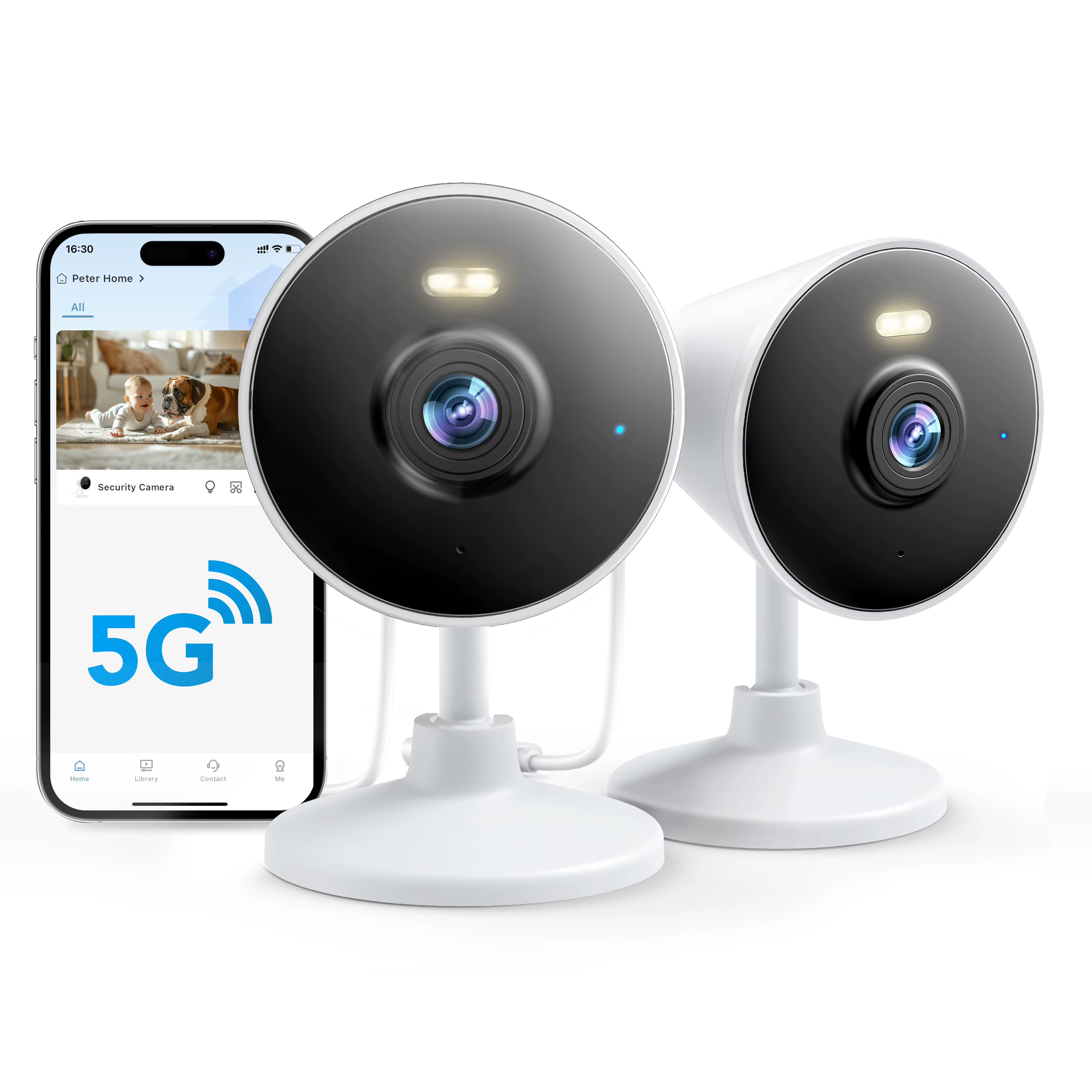 Techage Security WIFI Camera for Home Baby/Elder/Dog/Pet Camera 5G & 2.4G WiFi Camera Spotlight Color Night Vision 2-Way Audio Indoor/Outdoor — image 1