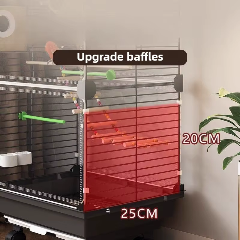 Caja para Pájaros Ornamental Transparenta con Espacio Doble para Aves de Gran Tamaño - Casa Interactiva Fácil con Caja y Plataforma — imagen 4