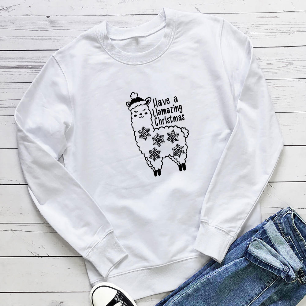 Alpaca printed long sleeved hoodie — image 3