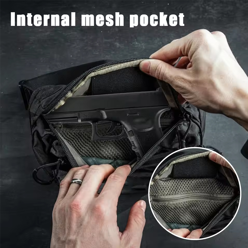 Tactical Molle Chest/Waist CCW Bag (with Pistol Holster) - EDC/Hunting — image 7