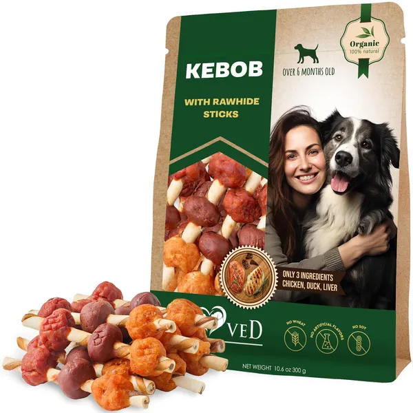 Tocinos Orgánicos para Perros con Pavo y Pollo de Grado Humano, Sin Granos, Snacks Secos Naturales y Saludables para Cachorros Grandes y Pequeños — imagen 1