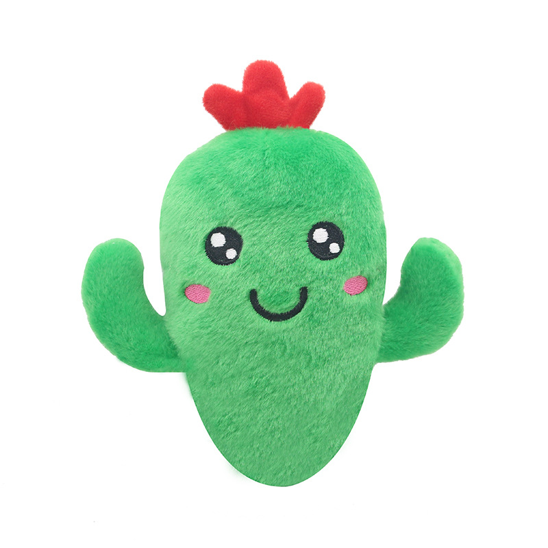Pet Plush Sound Toys Fruits and Vegetables Dogs and Cats Educational Toys Supplies Cactus, Corn, Eggplant — image 4