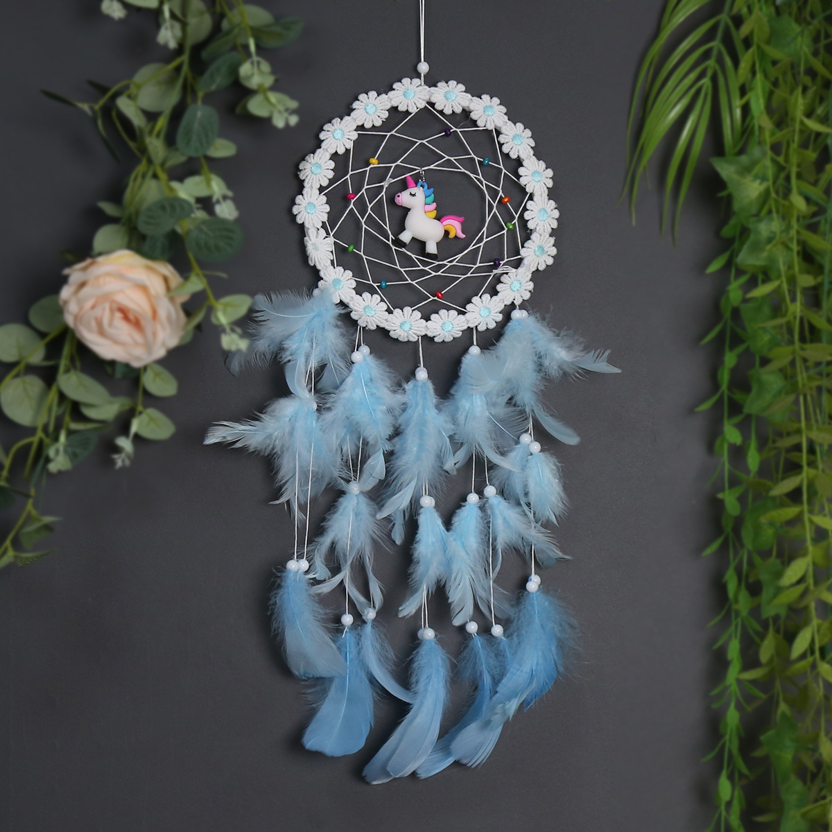 Bedroom Pendant Creative Unicorn Dream Catcher Sen Department Retro Shop Decoration Pendant Wedding Gift — image 7