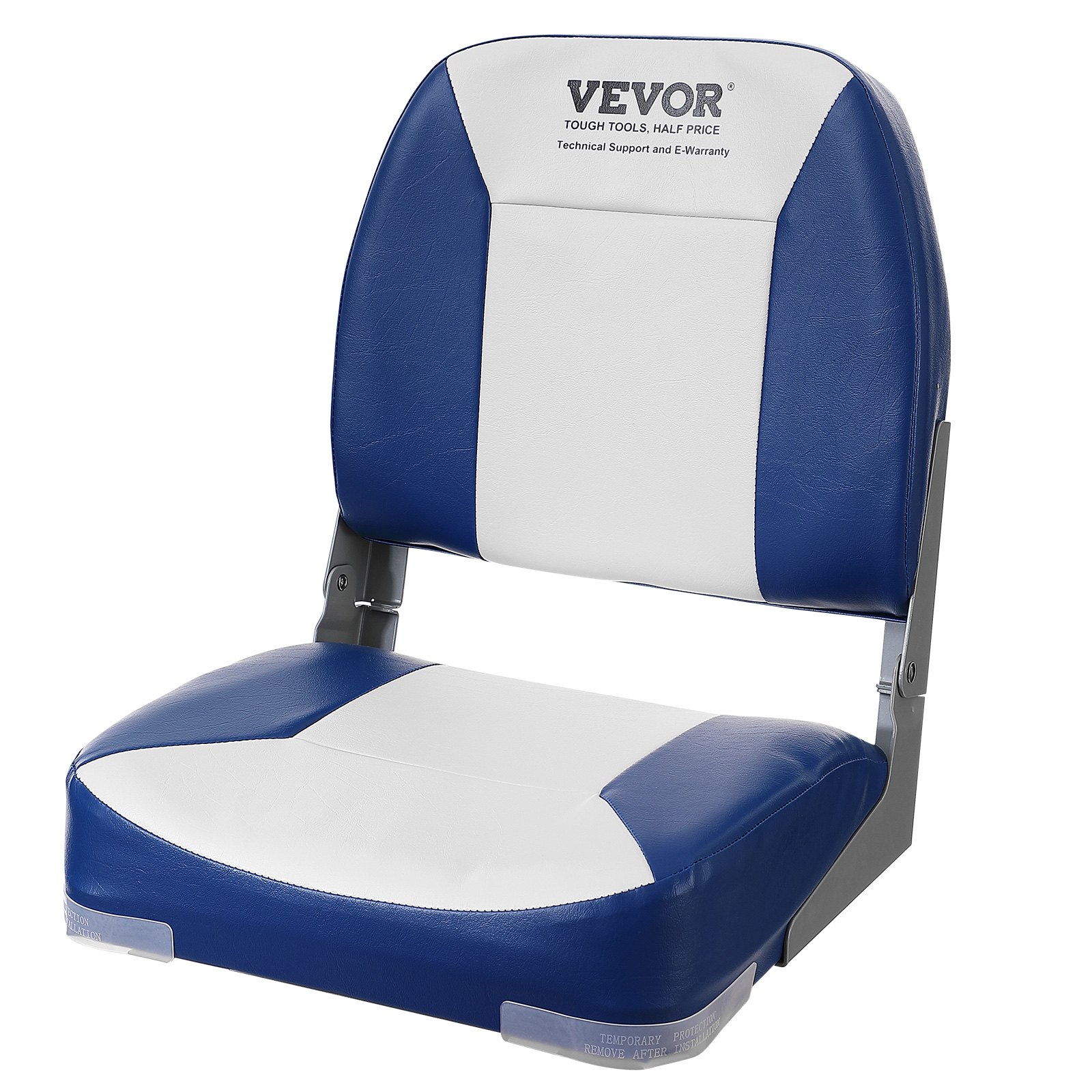 Asiento de Barco Bajo Espalda Plegable 2 Piezas con Rejilla de Espuma para Pesca — imagen 1