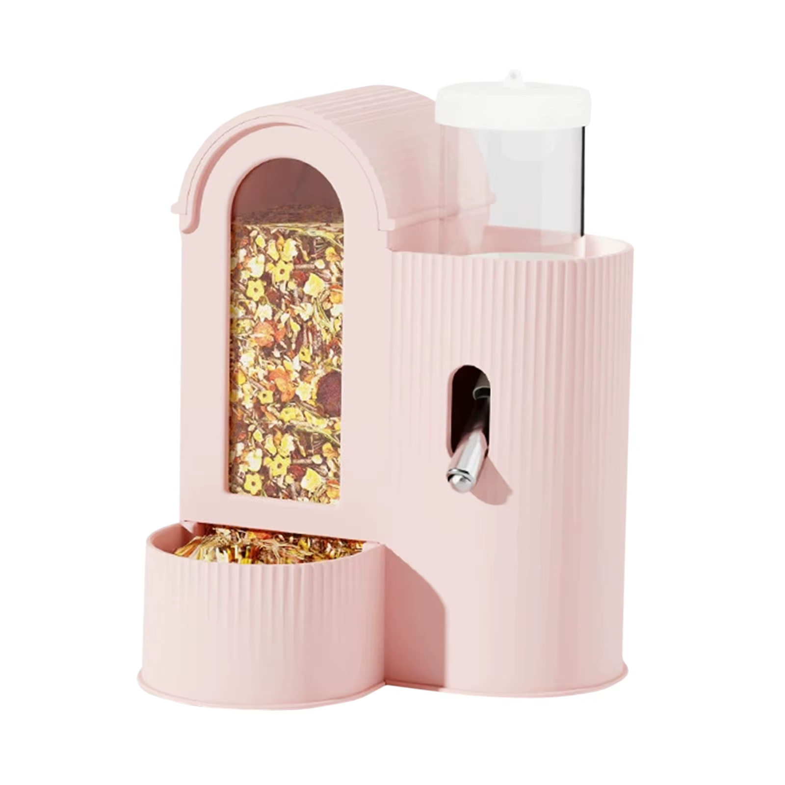 Comedero Automático 2 en 1 con Botella de Agua Alimentador y Bebedero para Hámster Comedero para Animales Pequeños Hámster, Cobaya, Rata, para Jaula y Hogar — imagen 6