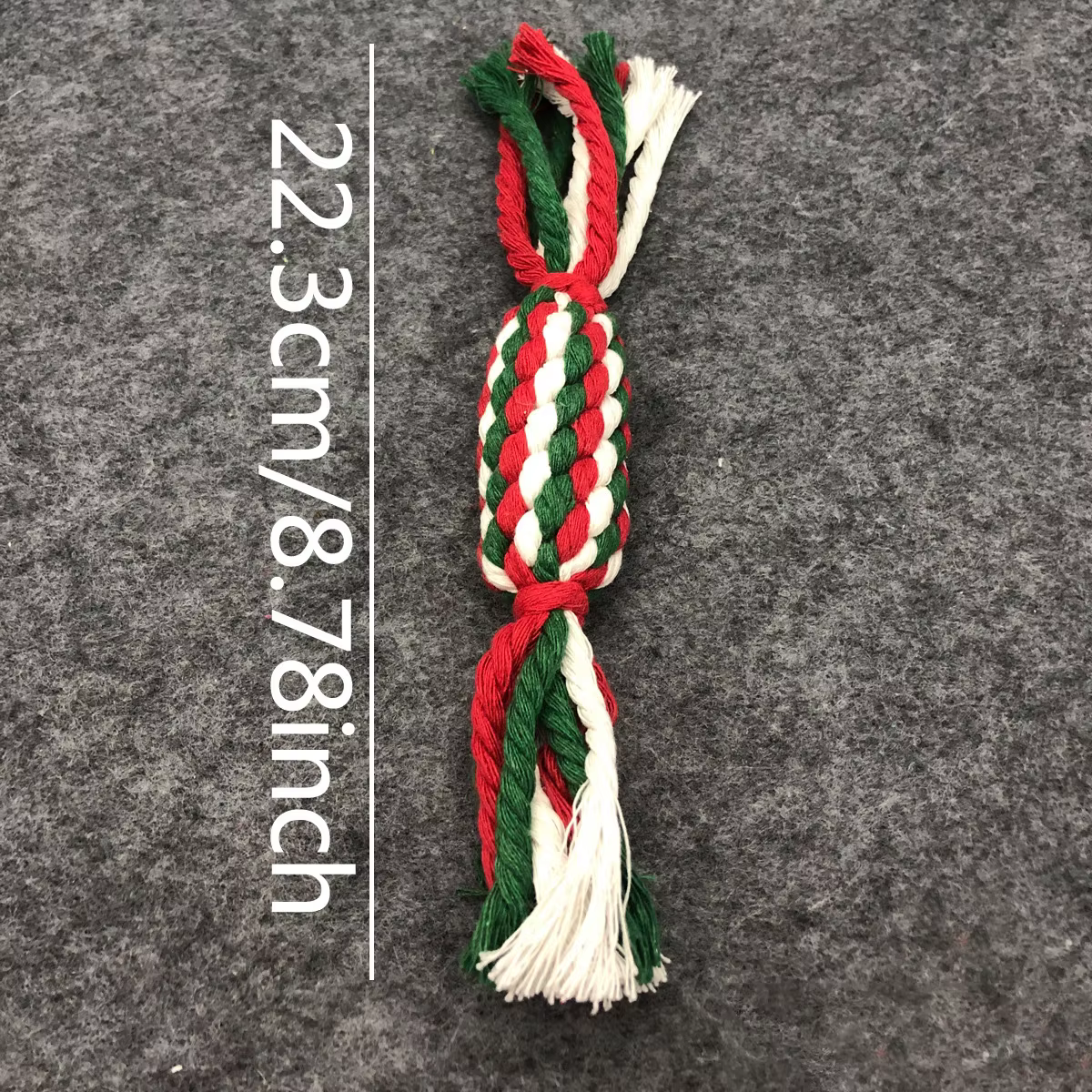 Christmas Pet Cotton Rope Cane Toy Set Bite-resistant Molar Interactive Dog Toy Teeth Clean Festive Toy For Small Medium Dogs — image 5