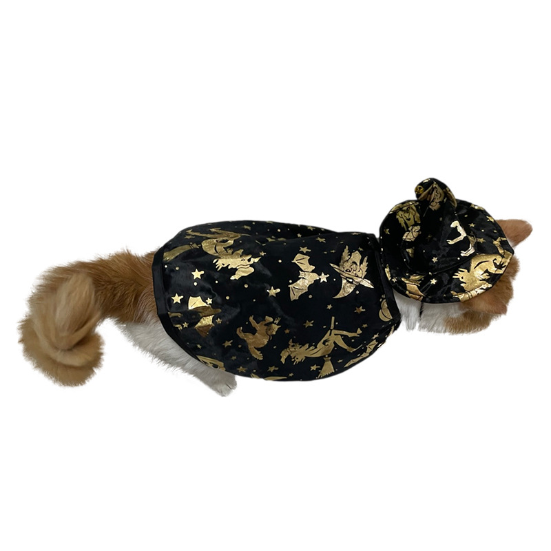 Traje de Bruja de Halloween para Gatos - Capa Mágica de Hada — imagen 3