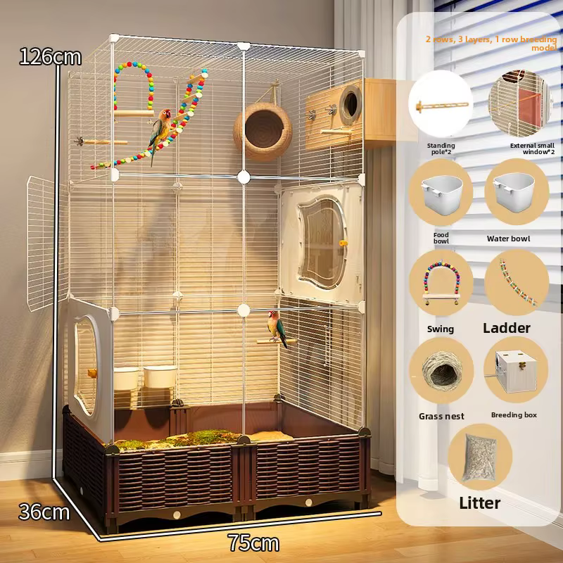 Goldfinch Bird Cages Stainless Inseparable Large Supplies Bird Cages Parrot Cockatiel Aviary Jaula Para Canarios Bird Supplies — image 6