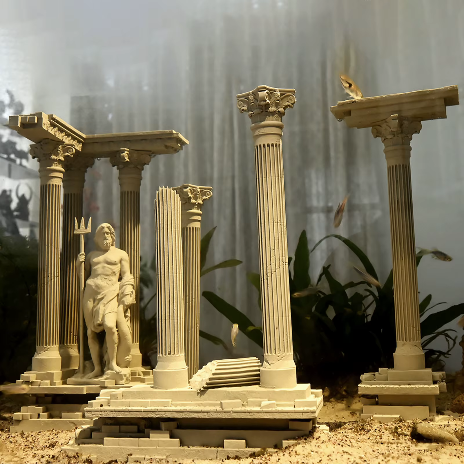 Roman Column Decoration Resin Fish Tank Decor Mini Realistic Beautiful Scenery Decor Accessory Fish Tank Accessories — image 2