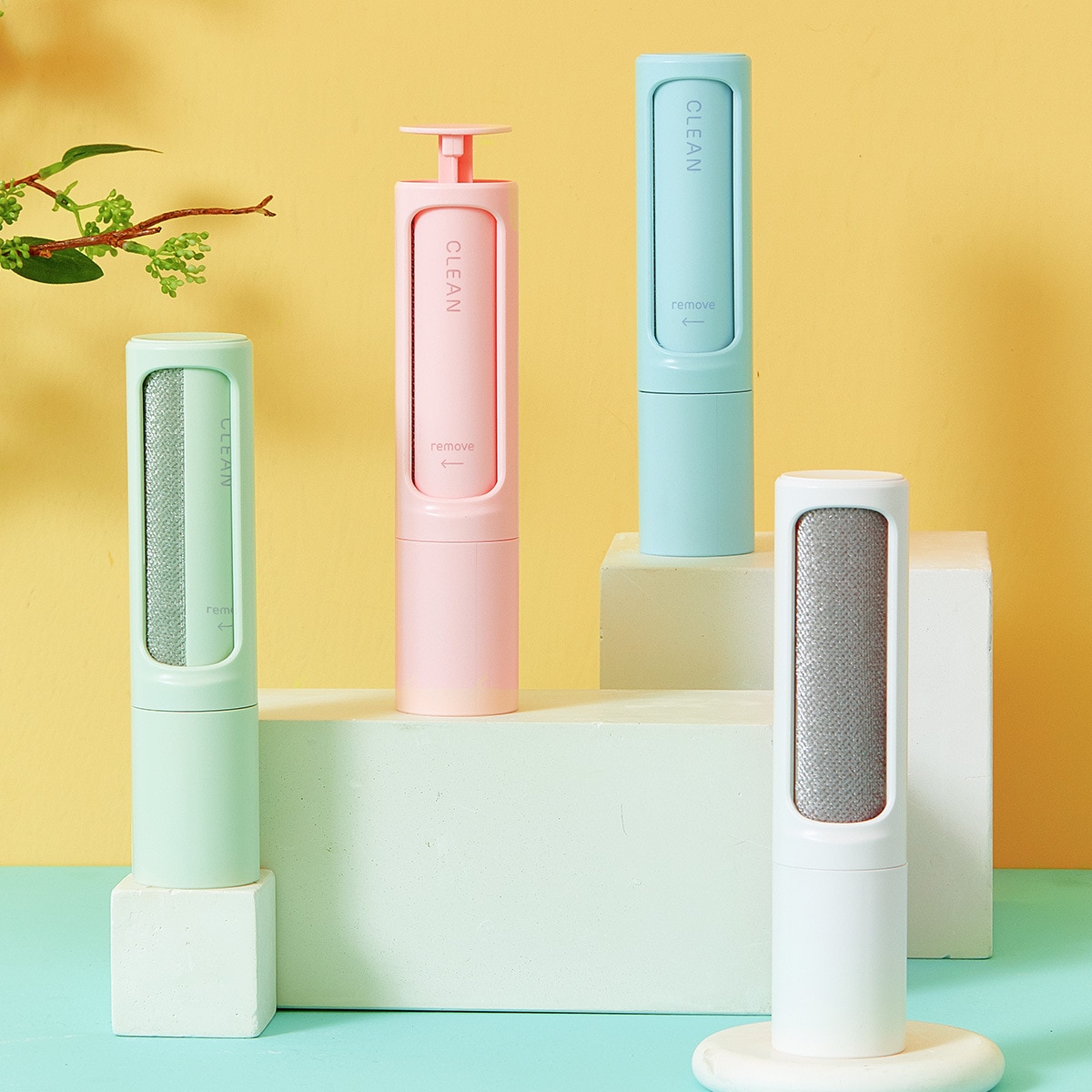 2-1 Reusable Pet Hair Remover Brush Lint Roller Self Cleaning Cat Dog Fur Hair Dust Removal Brush for Clothes Portable Effective — image 2