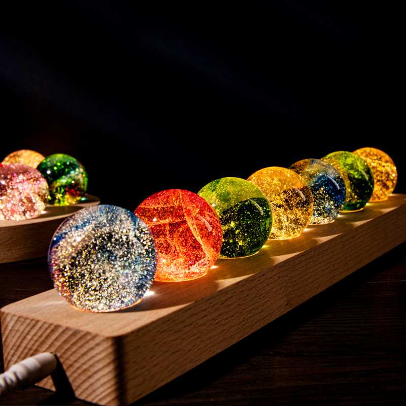 Creative Colorful Glass Dragon Ball Luminous Crystal Ball Seven Star Array Birthday Gift Home Decoration Light Luxury Ornament — image 4