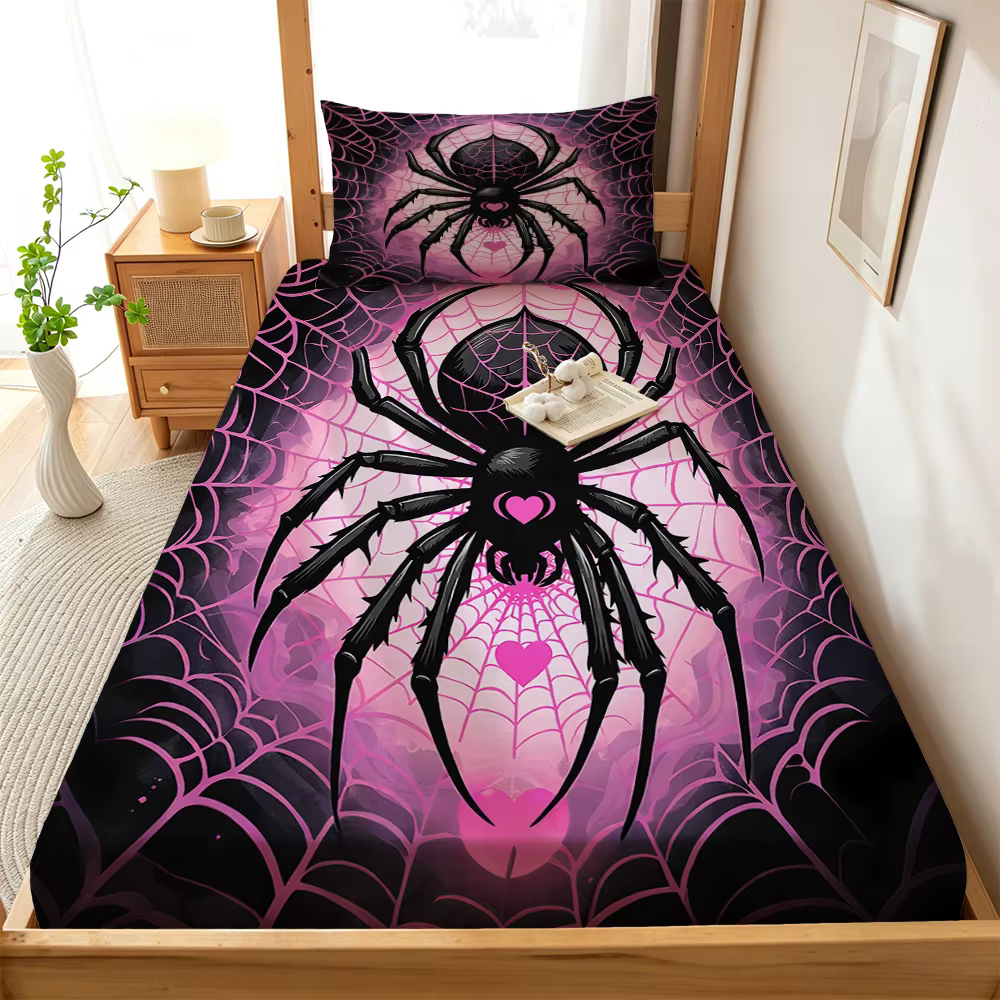 Juego de Sábanas sin Relleno de Verano con Estampado de Araña 3 Piezas, Varios Tamaños, Ropa de Cama Cómoda, Decoración, Lavable a Máquina — imagen 3