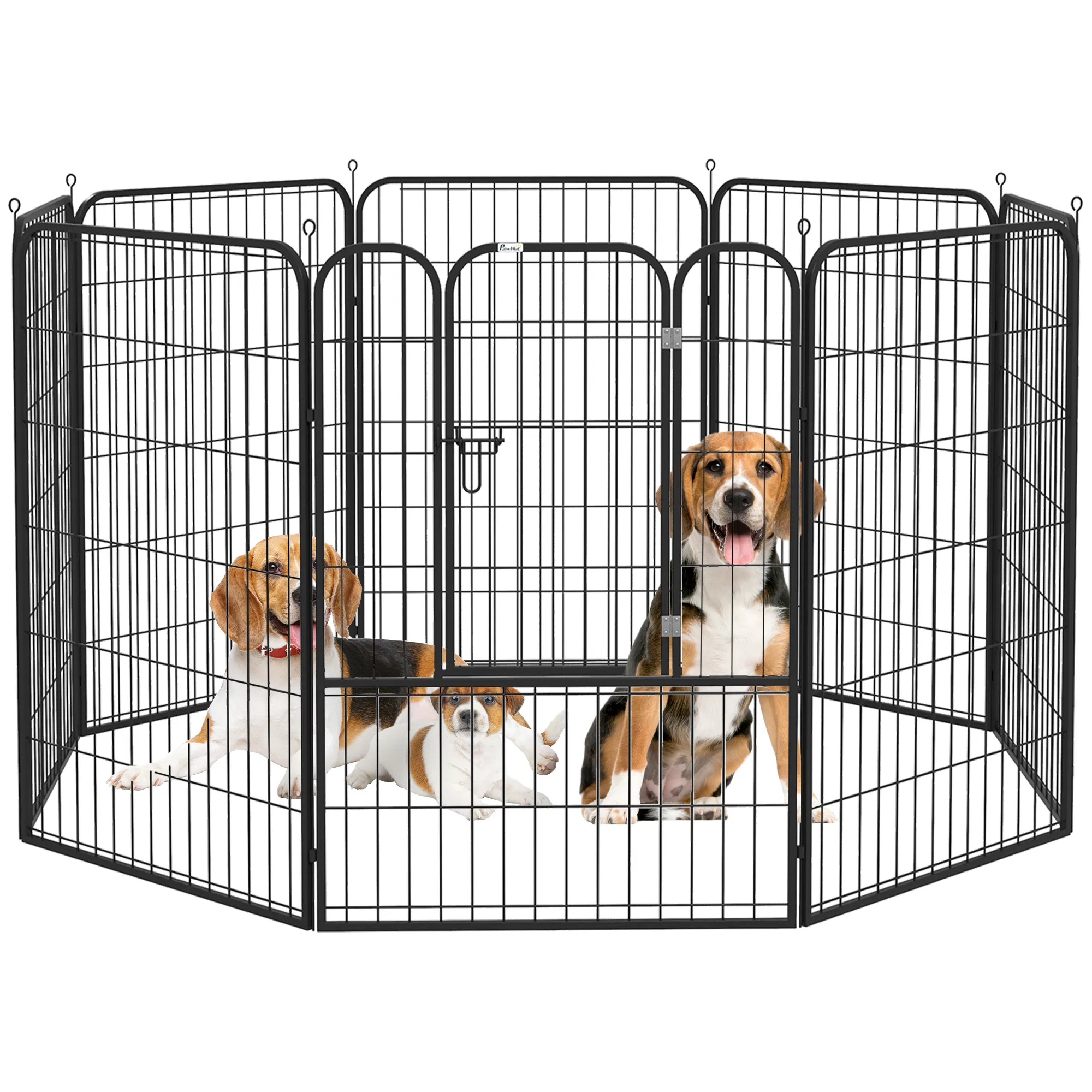 8 Panel Pet Playpen Play Yard Fence Home DIY Heavy-Duty Metal Foldable Indoor Outdoor 39"H — image 1