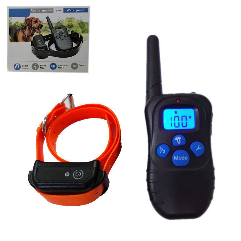 Pet Training Collar Anti Barking Device Waterproof Rechargeable Electric Shock Dog Training Collar With Remote Control — image 7