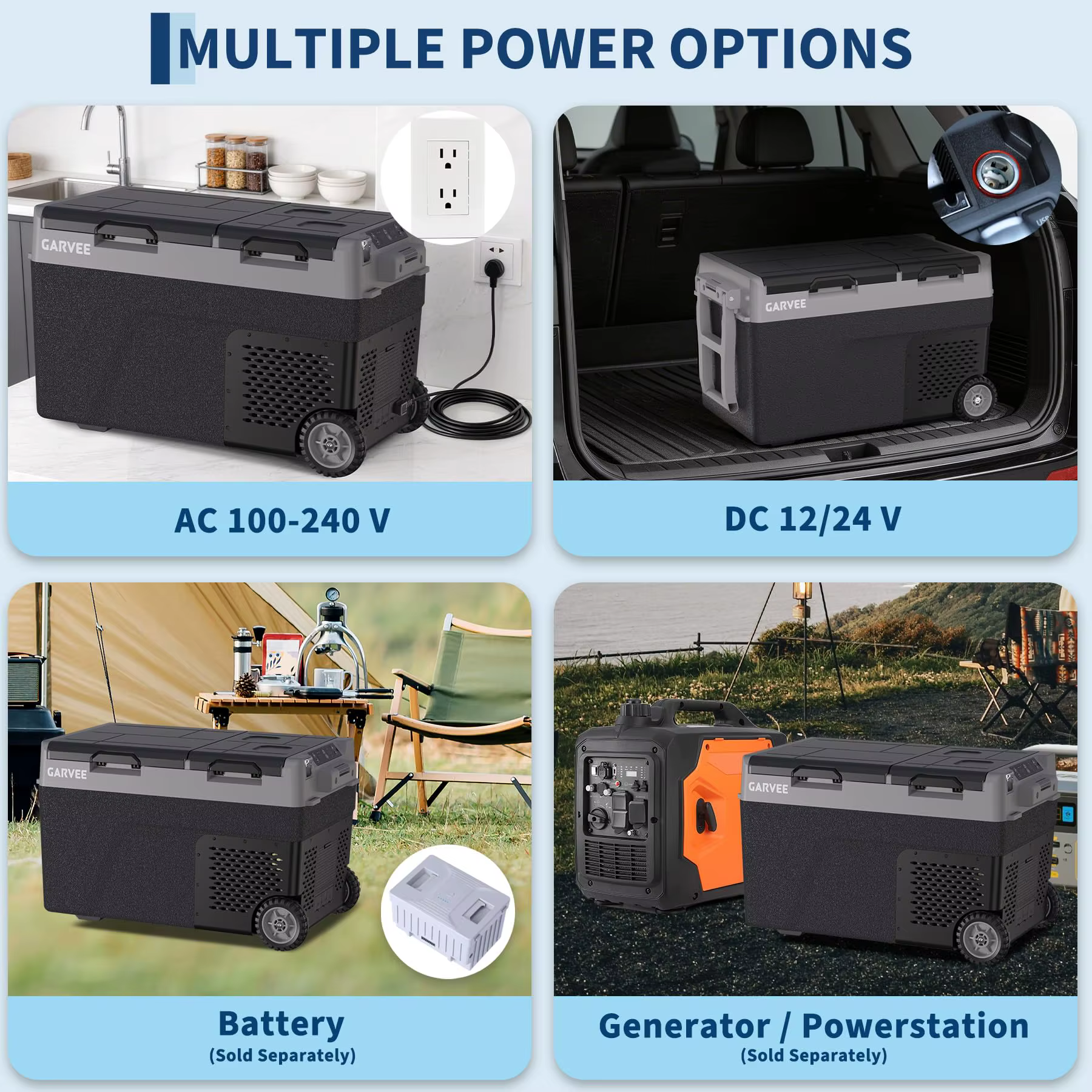 Dual Zone Car Refrigerator 40QT 38L Portable Freezer Compressor Electric Cooler Rapid Freezing Minus 4F To 68F 12V 24V Can Internal Battery Not Included — image 7