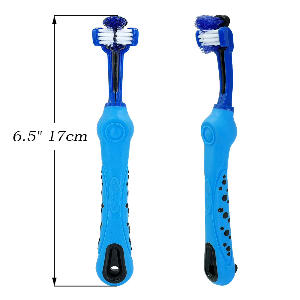 Dog Toothbrush Soft Pet Cat Toothbrush withThree Sided Dogs Rubber Tooth Brush Bad Breath Tartar Teeth Tool Pet Accessories — image 6