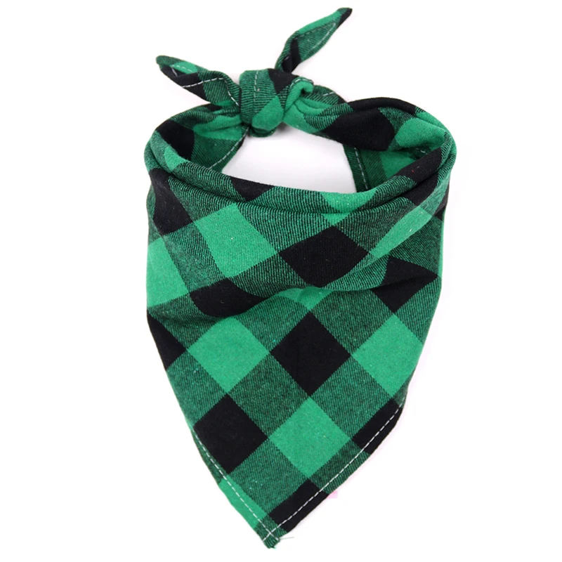 Bufandas para Perros Grandes Pañuelos de Coto para Mascotas Triangulares de Algodón con Estampados de Cuadra Lavables Accesorios para Caninos y Gatos — imagen 5