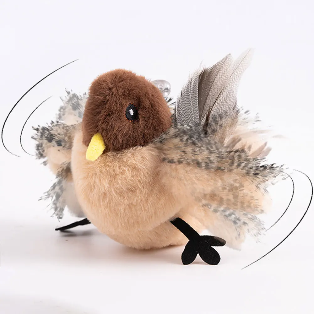 Cat toys touch sense sound teasing cat sticks plush simulation birds pet supplies grind teeth self pleasure relieve boredom — image 3