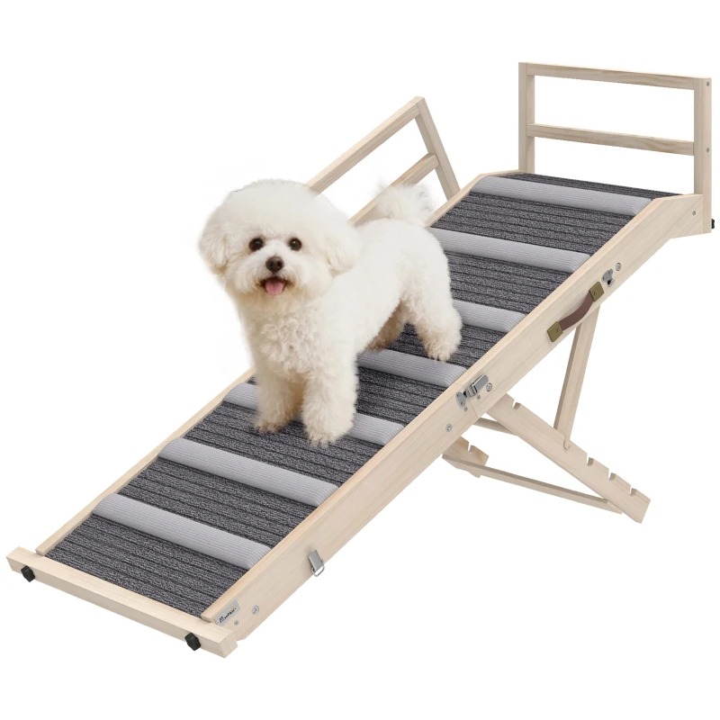 Dog Ramp, Folding Pet Ramp, 4 Adjustable Height From 15 To 19, Dog Step With Side Rails For Small To Large Pets — image 10