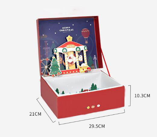 Christmas gift box elk packaging, stereo box cartoon gift packaging, creative Christmas Eve gift box 4 sets — image 4