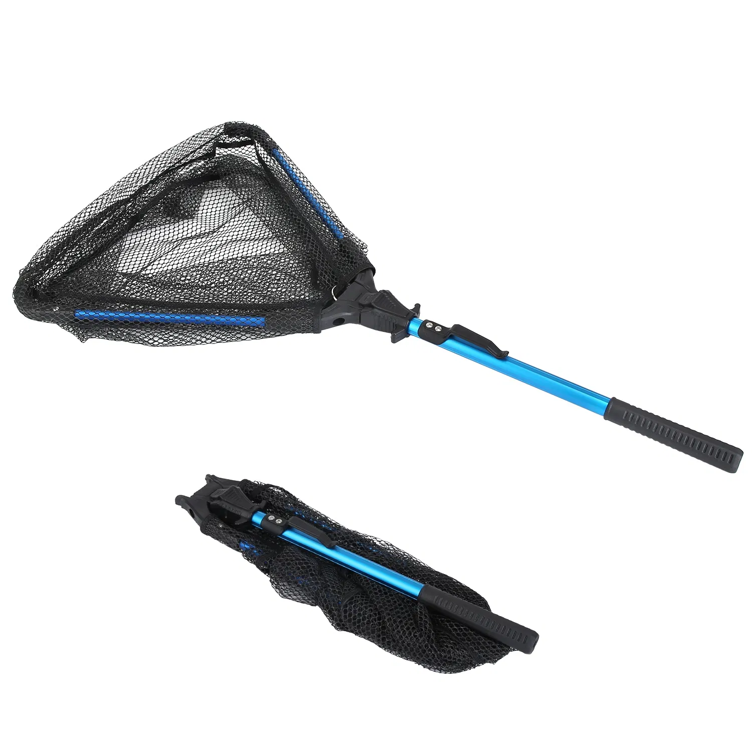 Foldable Fishing Net With Aluminum Alloy Rod EVA Handle Durable 5MM Hexagonal Nano Coating Nylon Mesh Collapsible Landing Net Safe Fish Catching or Releasing — imagen 10