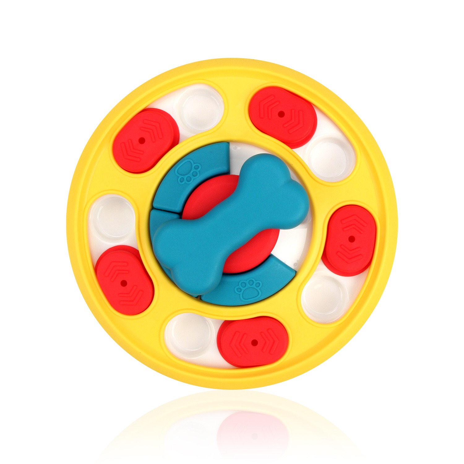 Rotating feeding toy slow food bowl dog turntable chew resistant training puzzle dog toy — image 1