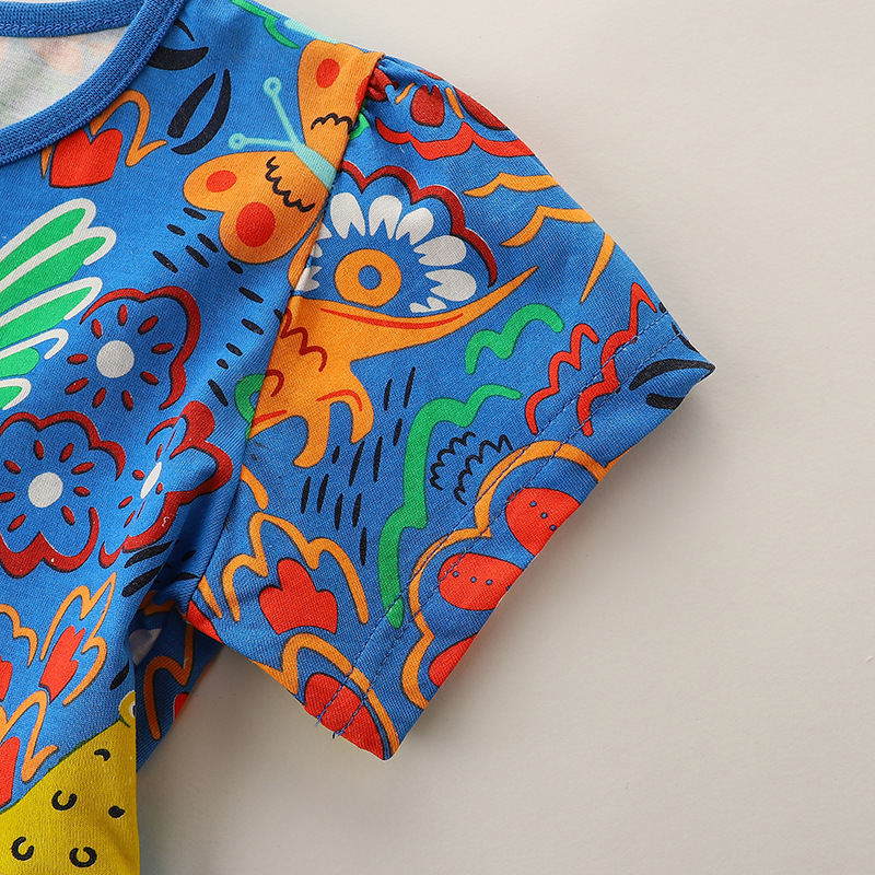 Cartoon animal print girls' dress — image 5