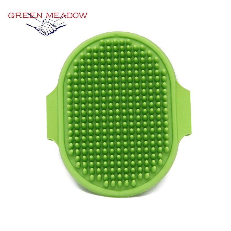 Pincel de baño para mascotas con masaje en silicona, peine de champú ajustable con anillo de goma — imagen 11