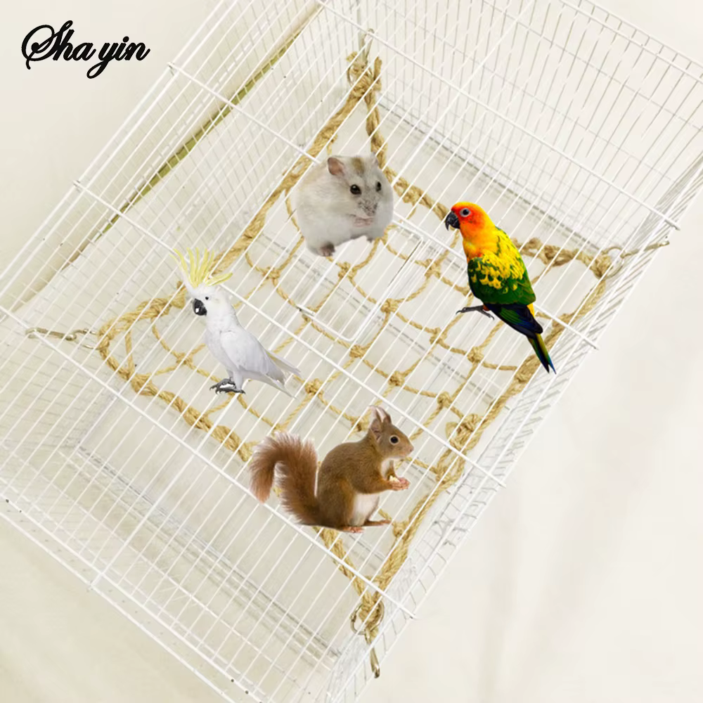 Bird Toy Parrot Rope Climbing Net Bird Supplies Gnawing Toy Parrot Adventure Toy — image 3