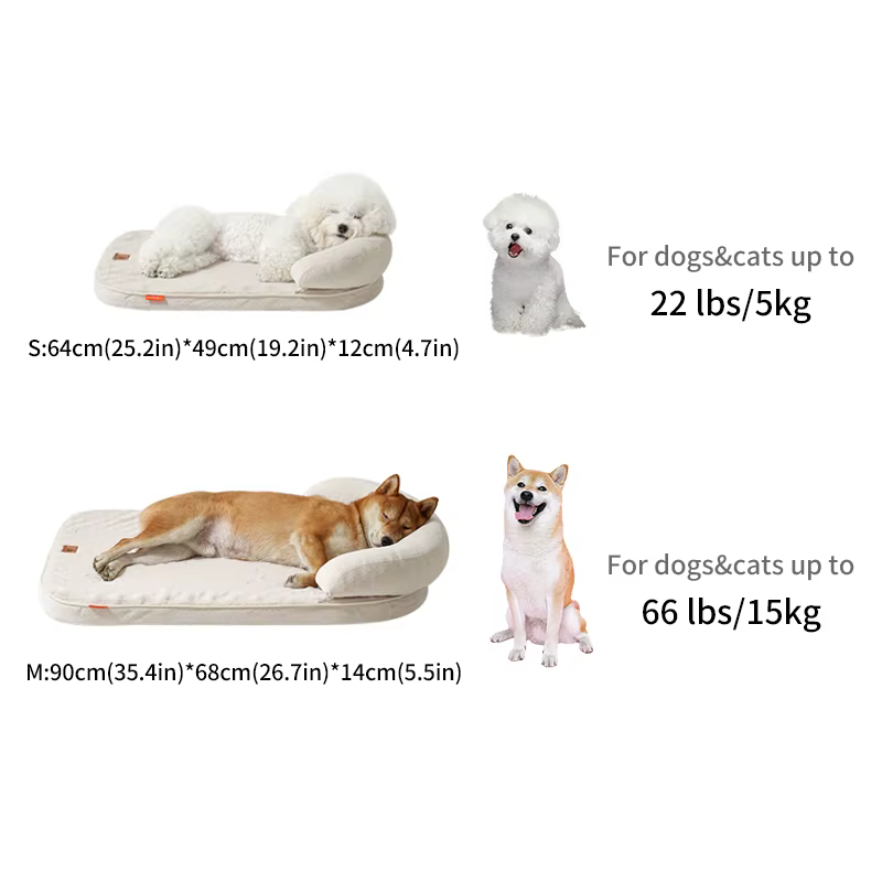 Camas para perros medianos y grandes, cama tipo sofá con almohada, cama suave con soporte de refuerzo, cama de invierno y base antideslizante — imagen 2