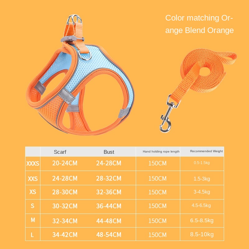 Pet Supplies Vest Pet Leash Cat Dog Chest Strap Breathable Reflective Dog Walking Chain — image 9