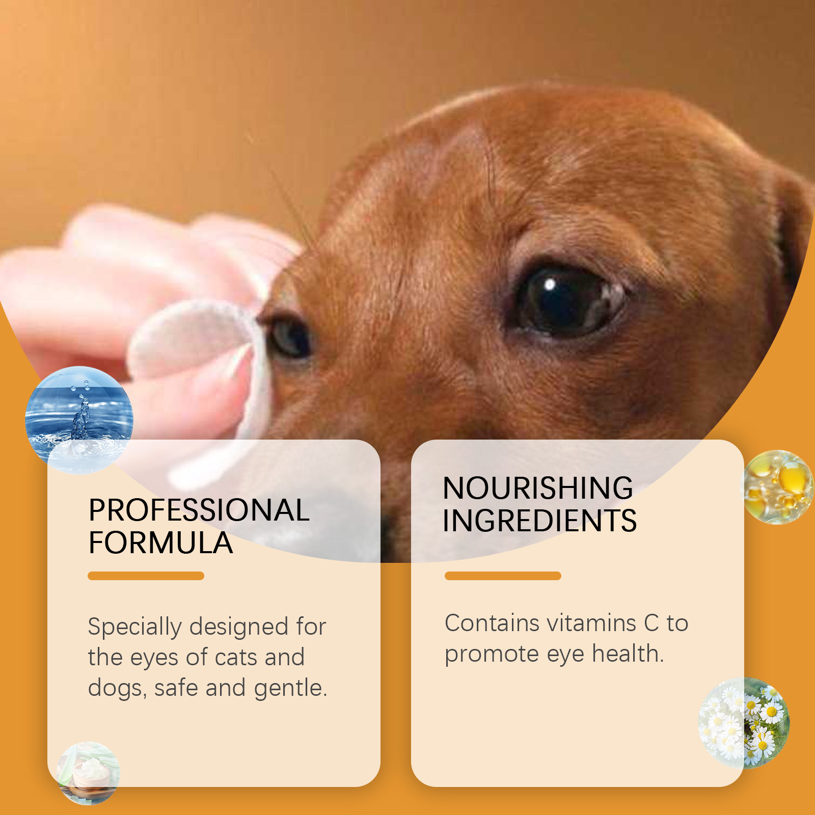 Eye Wipes for Cats and Dogs, Dogs to Tear Stains Cat Pet Eye Cleaning Wet Wipes for Eyes — image 5