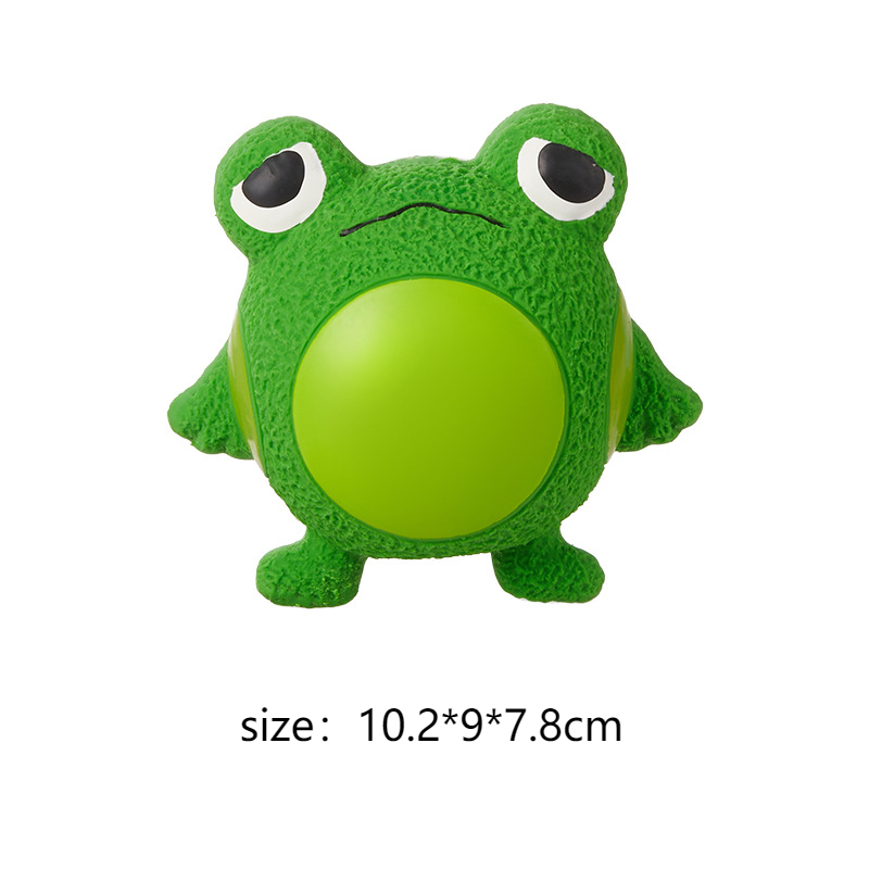 Latex teasing and frustrating frog yellow duck making sounds grinding teeth to relieve boredom — imagen 5