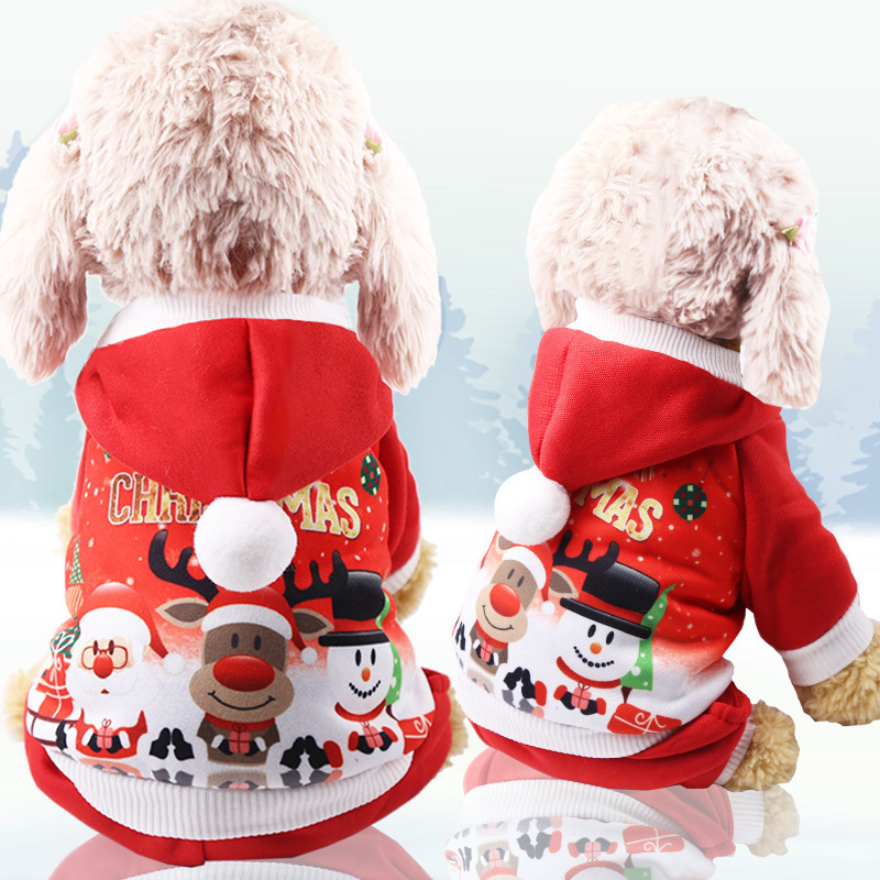 Christmas Plush Cat Dog Pet Autumn/Winter Teddy Bear Fighting Clothes — image 5