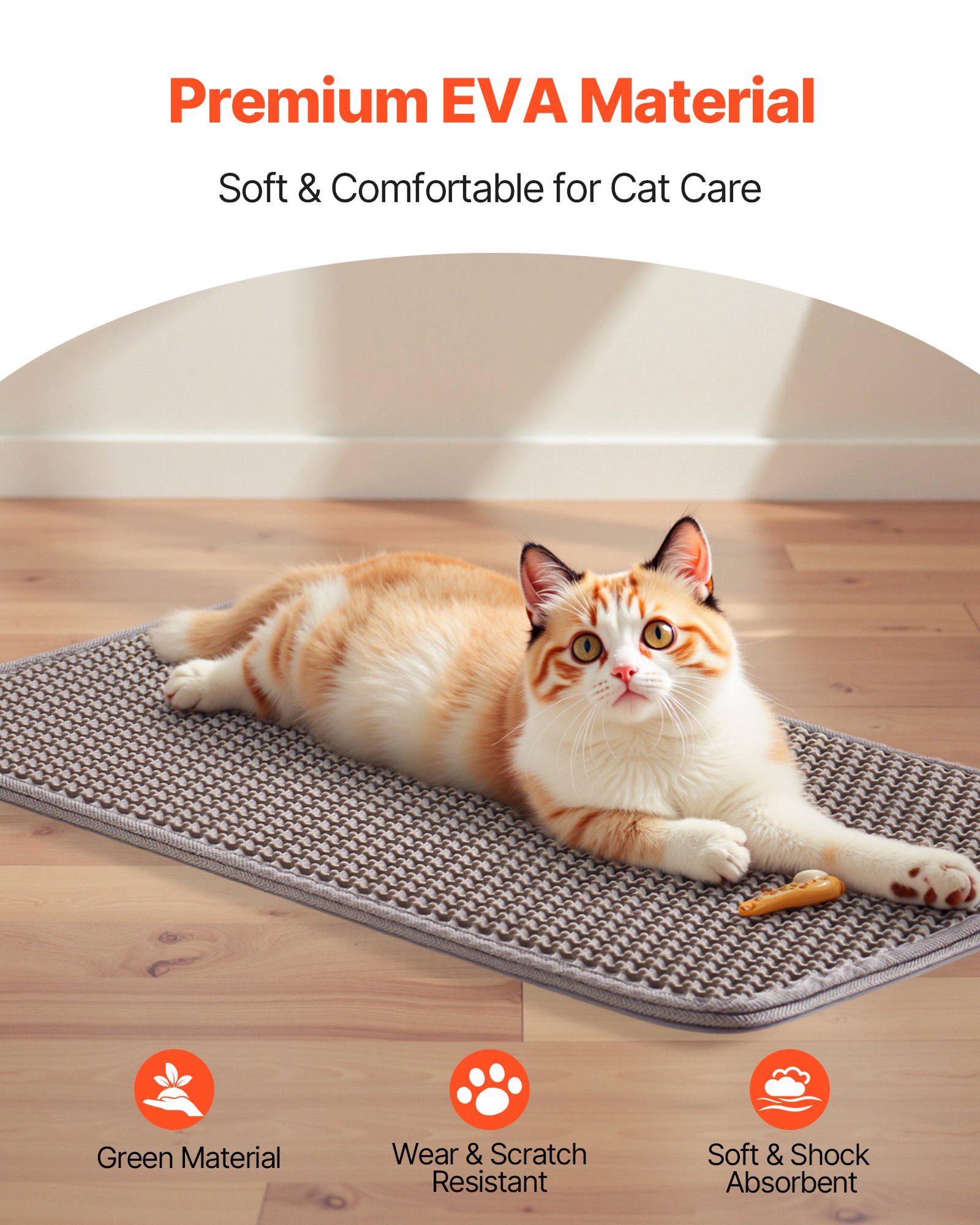 Manta para Lecho de Gato, 24 x 15 Pulgadas, Manta doble Capa Anti-Rastro para Gatos Domésticos, Diseño de Celdas Hexagonales, Suave con las Patas, Limpia y Fácil de Limpiar para Pisos — imagen 4