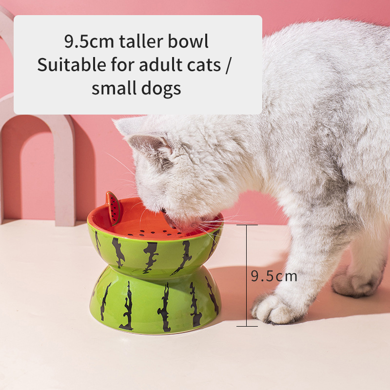 Ceramic Cat Food Bowl To Protect Cervical Vertebra Oblique Mouth Pet Bowl — image 4
