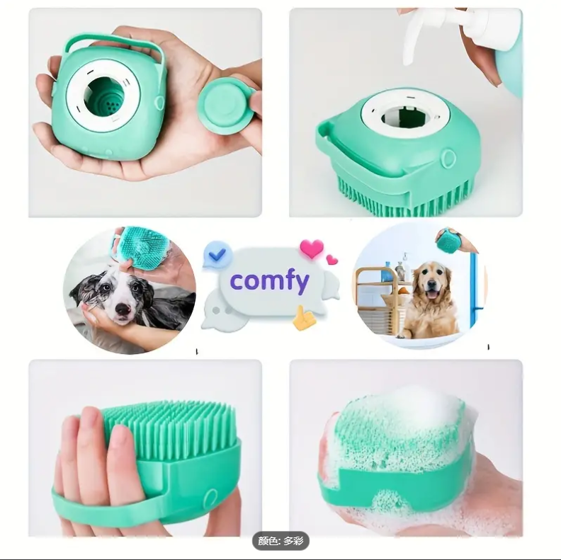Kit de 7 piezas para el cuidado del pelaje de mascotas, cepillo auto-limpiador con tijeras de uñas y peine para pulgas — imagen 8
