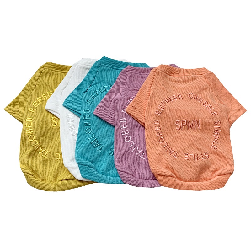 Spring And Autumn Kitten Pet Parent-Child Clothing Cat Clothes Embroidered Dog Clothing Long-Sleeved T-Shirt — image 5