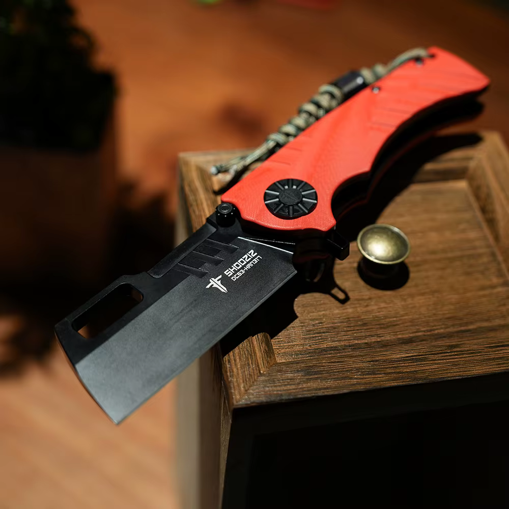 STRIDER MFS TRIBUT NEW HAN317 Knife Linen Handle Folding Blade Knife Outdoor Climbing Hunting Tactics Survival Jungle Rescue — image 4