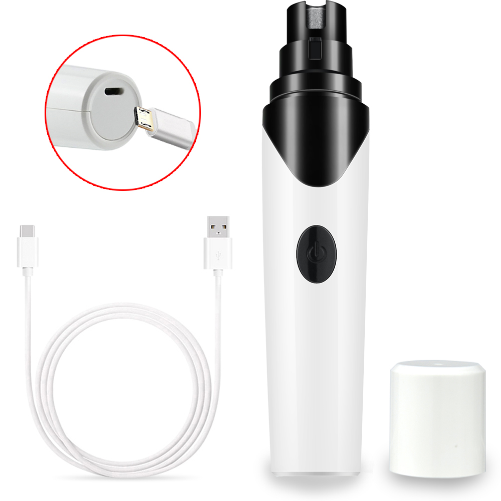 Rechargeable Dog Nail Grinders USB Charging Pet Nail Clippers Quiet Electric Dog Cat Paws Nail Grooming Trimmer Tools — image 2